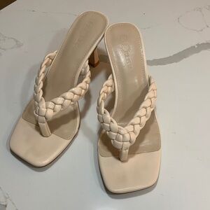 Rilista braided, neutral kitten, heel size 9